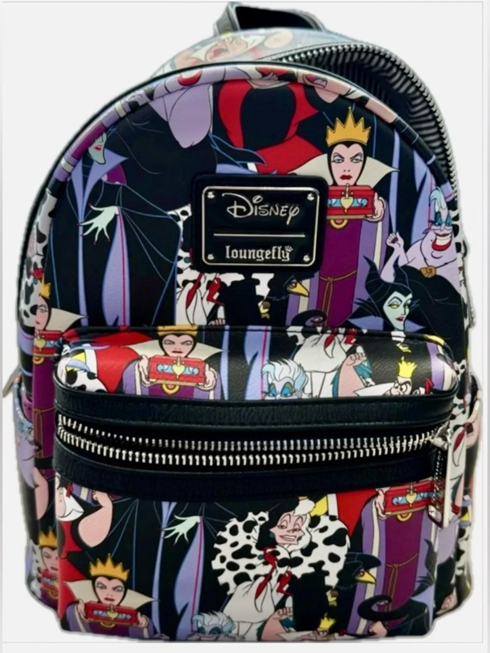 Loungefly Disney Villains Mini Backpack - Black, Red, Purple New Never Used!